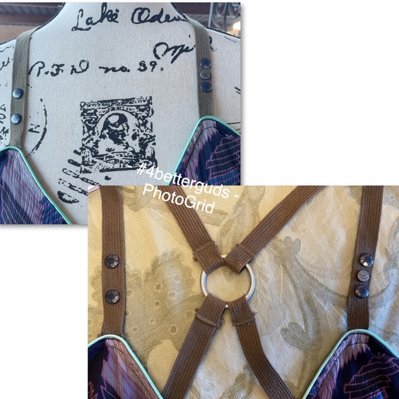 Diesel 100% Silk Fregius Vestito High Low Handkerchief Maxi Dress Sz XS - Picture 9 of 16